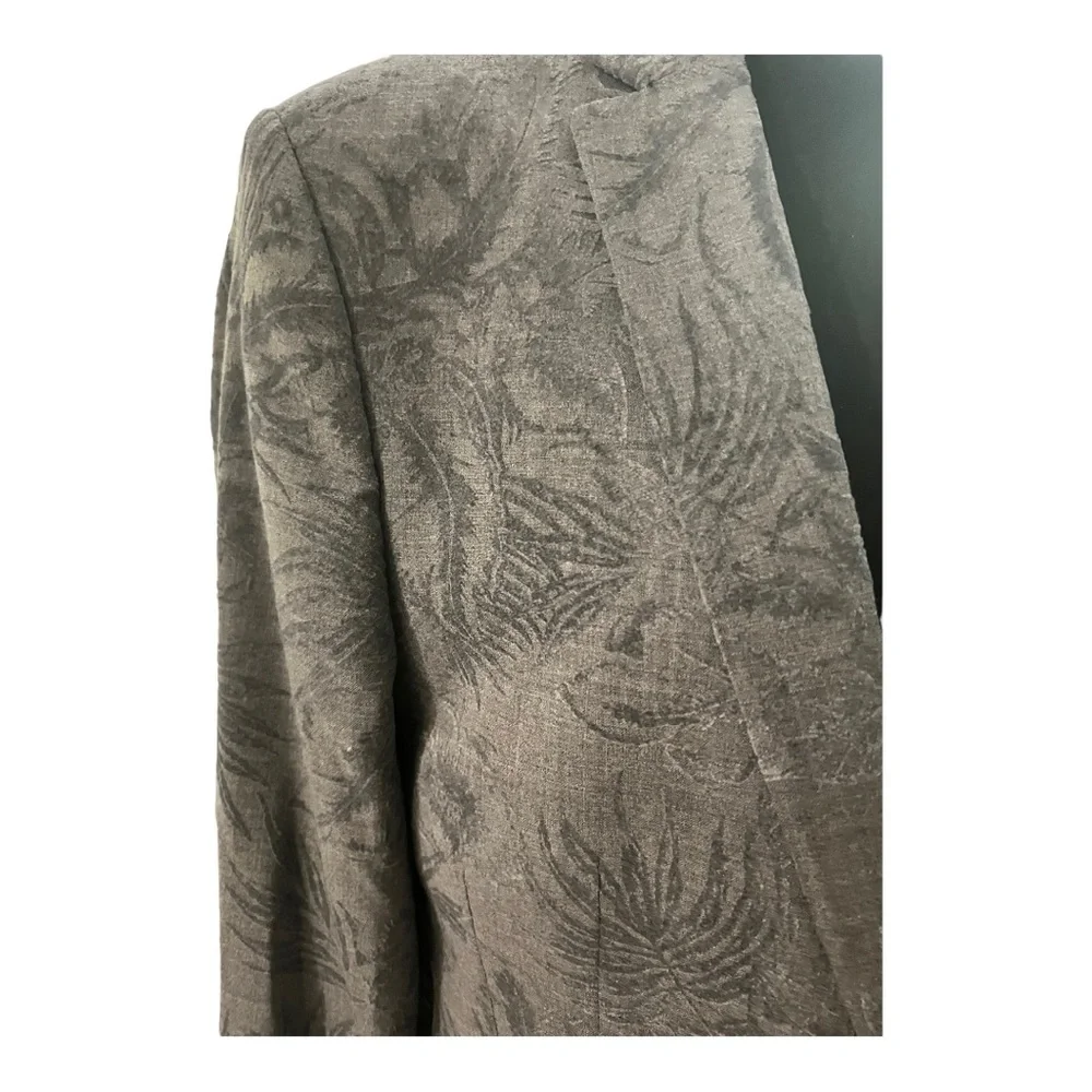 Twisted Tailor Stone Jacquard Wool Blend Blazer 40R Skull Lining Slim Fit